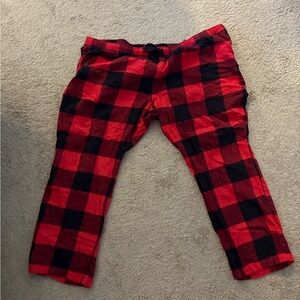 Old Navy Red and Black Plaid Pants